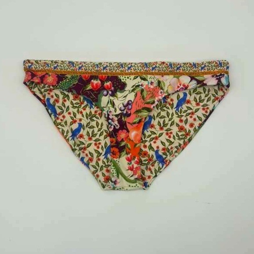 Água Bendita Luxury Bikini Bottoms - Tropical Botanical Print - Size Small - NWT